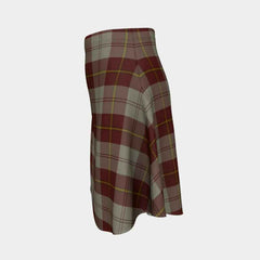 Cunningham Burgundy Dancers Tartan Flared Skirt