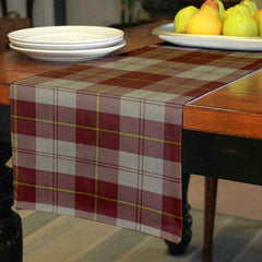 Cunningham Burgundy Dancers Tartan Table Runner - Cotton table runner