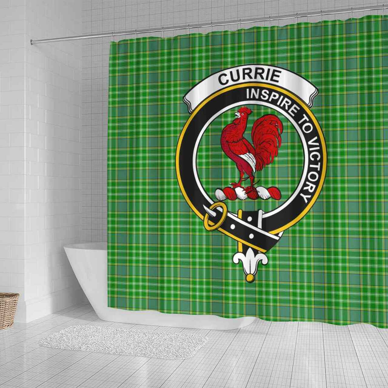 Currie Tartan Crest Shower Curtain