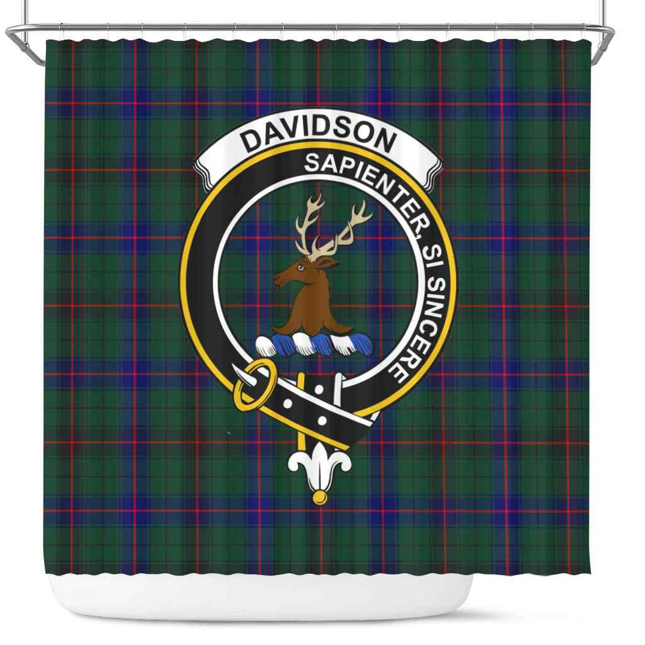 Davidson Tartan Crest Shower Curtain