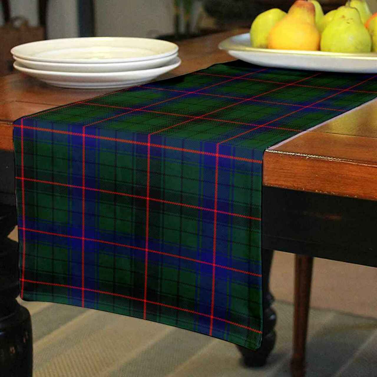 Davidson Modern Tartan Table Runner - Cotton table runner