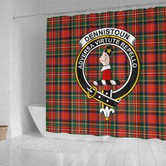 Dennistoun Tartan Crest Shower Curtain