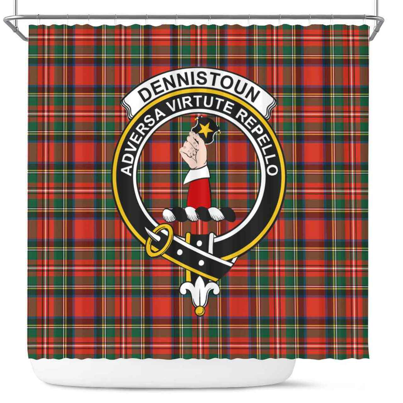 Dennistoun Tartan Crest Shower Curtain