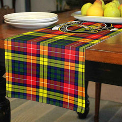 Dewar Tartan Crest Table Runner - Cotton table runner