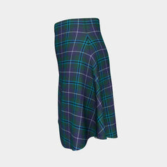 Douglas Modern Tartan Flared Skirt