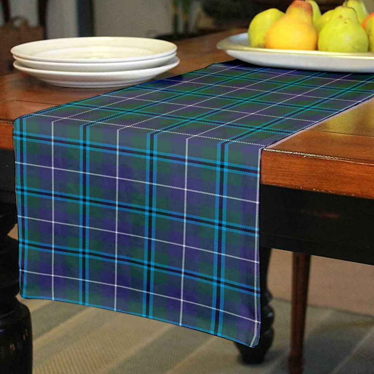 Douglas Modern Tartan Table Runner - Cotton table runner