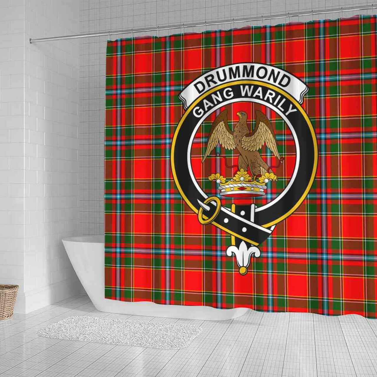 Drummond Tartan Crest Shower Curtain