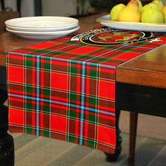 Drummond Tartan Crest Table Runner - Cotton table runner