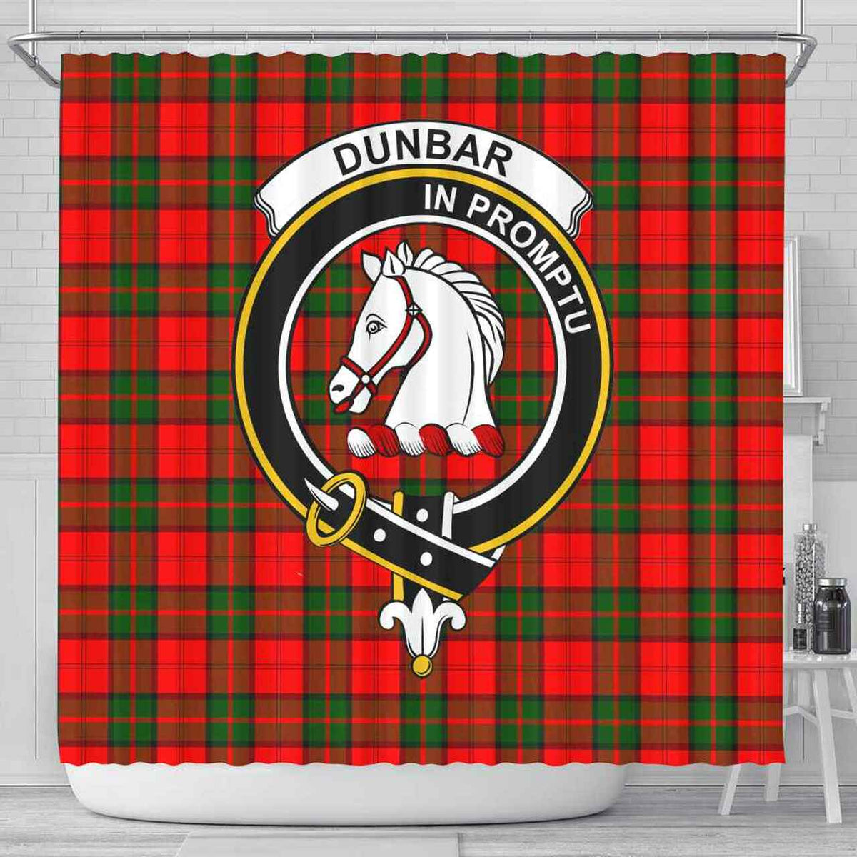 Dunbar Tartan Crest Shower Curtain