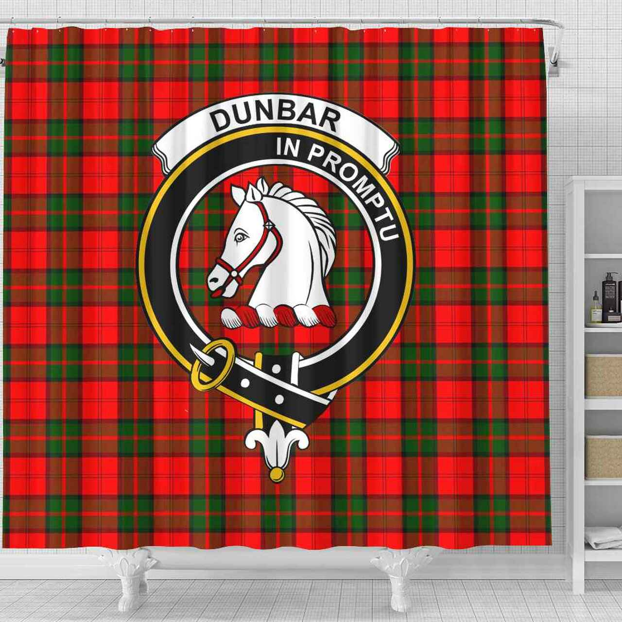 Dunbar Tartan Crest Shower Curtain