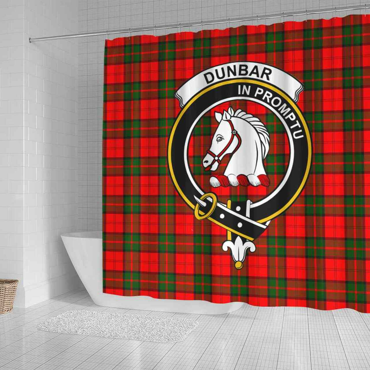 Dunbar Tartan Crest Shower Curtain