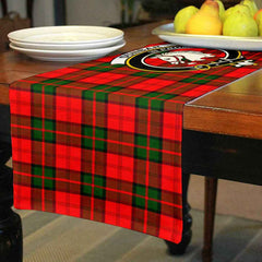 Dunbar Tartan Crest Table Runner - Cotton table runner