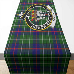 Duncan Tartan Crest Table Runner - Cotton table runner