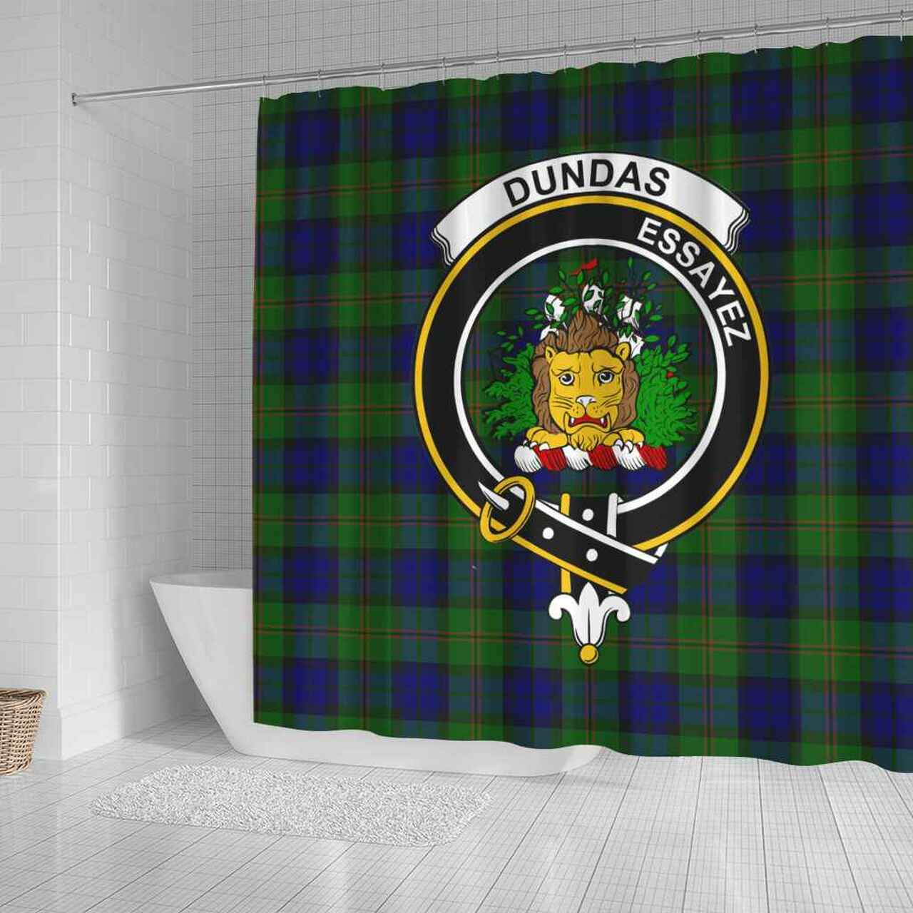 Dundas Tartan Crest Shower Curtain