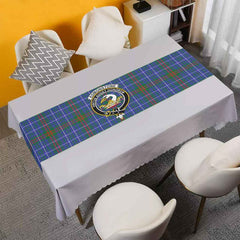 Edmonstone (of Duntreath) Tartan Crest Table Runner - Cotton table runner