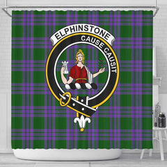 Elphinstone Tartan Crest Shower Curtain