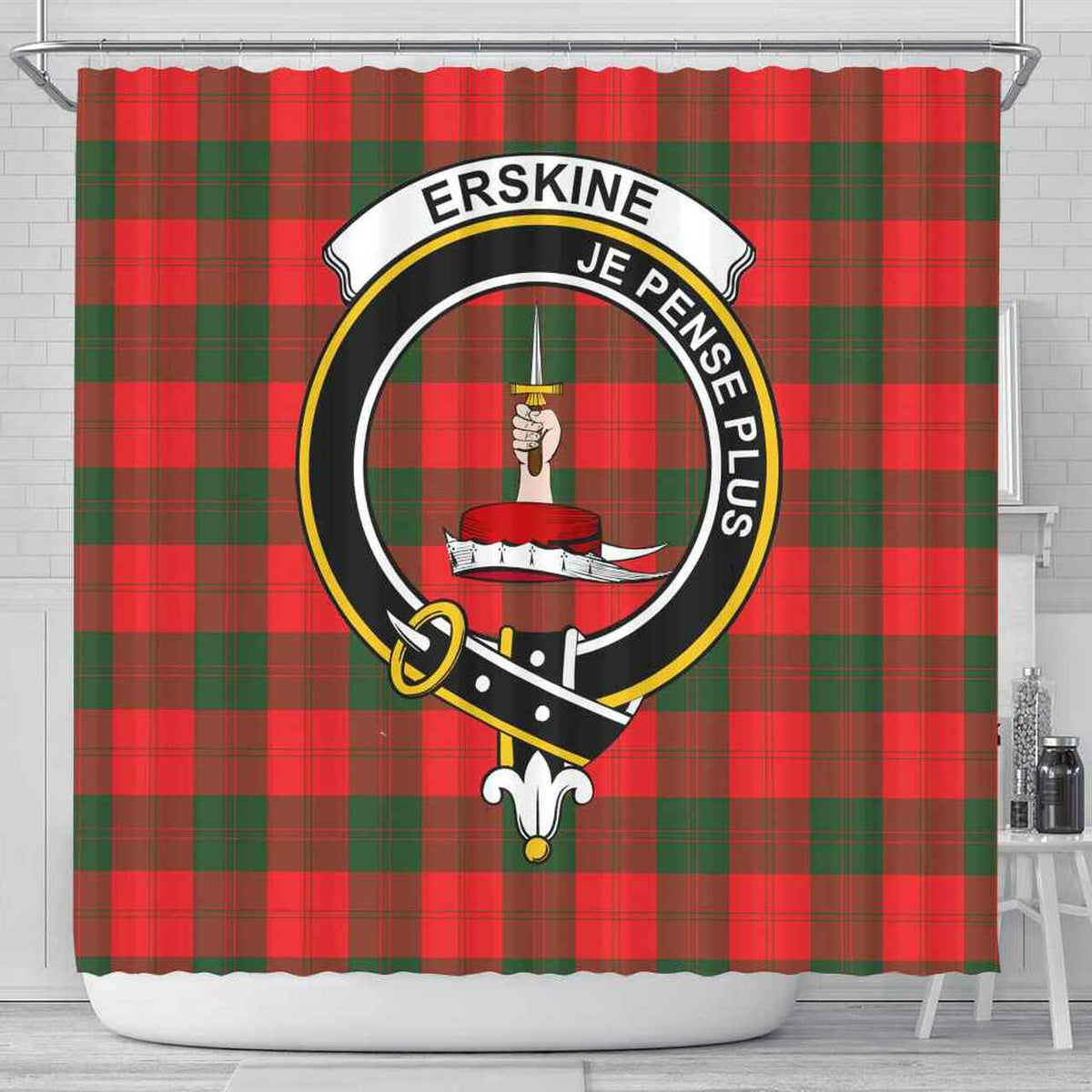 Erskine Tartan Crest Shower Curtain