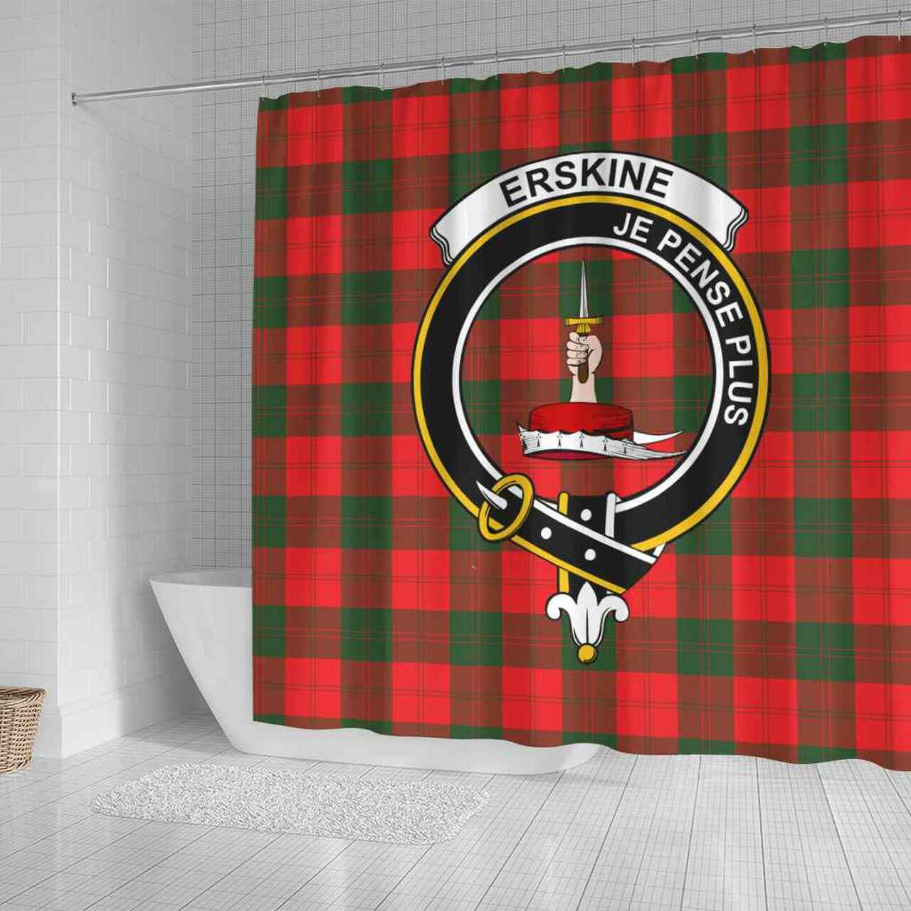 Erskine Tartan Crest Shower Curtain