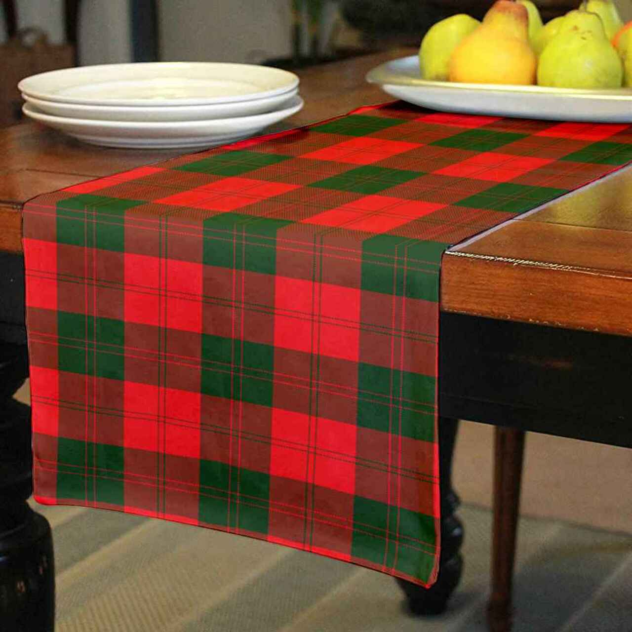 Erskine Modern Tartan Table Runner - Cotton table runner