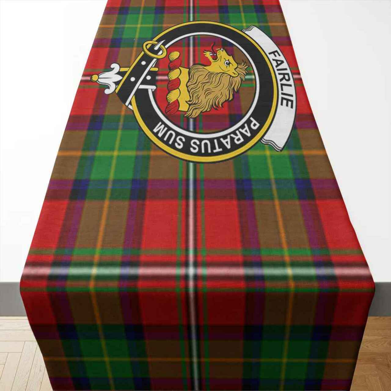 Fairlie Tartan Crest Table Runner - Cotton table runner