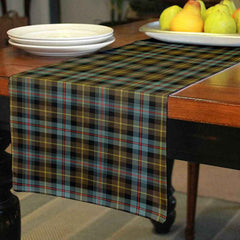 Farquharson Weathered Tartan Table Runner - Cotton table runner