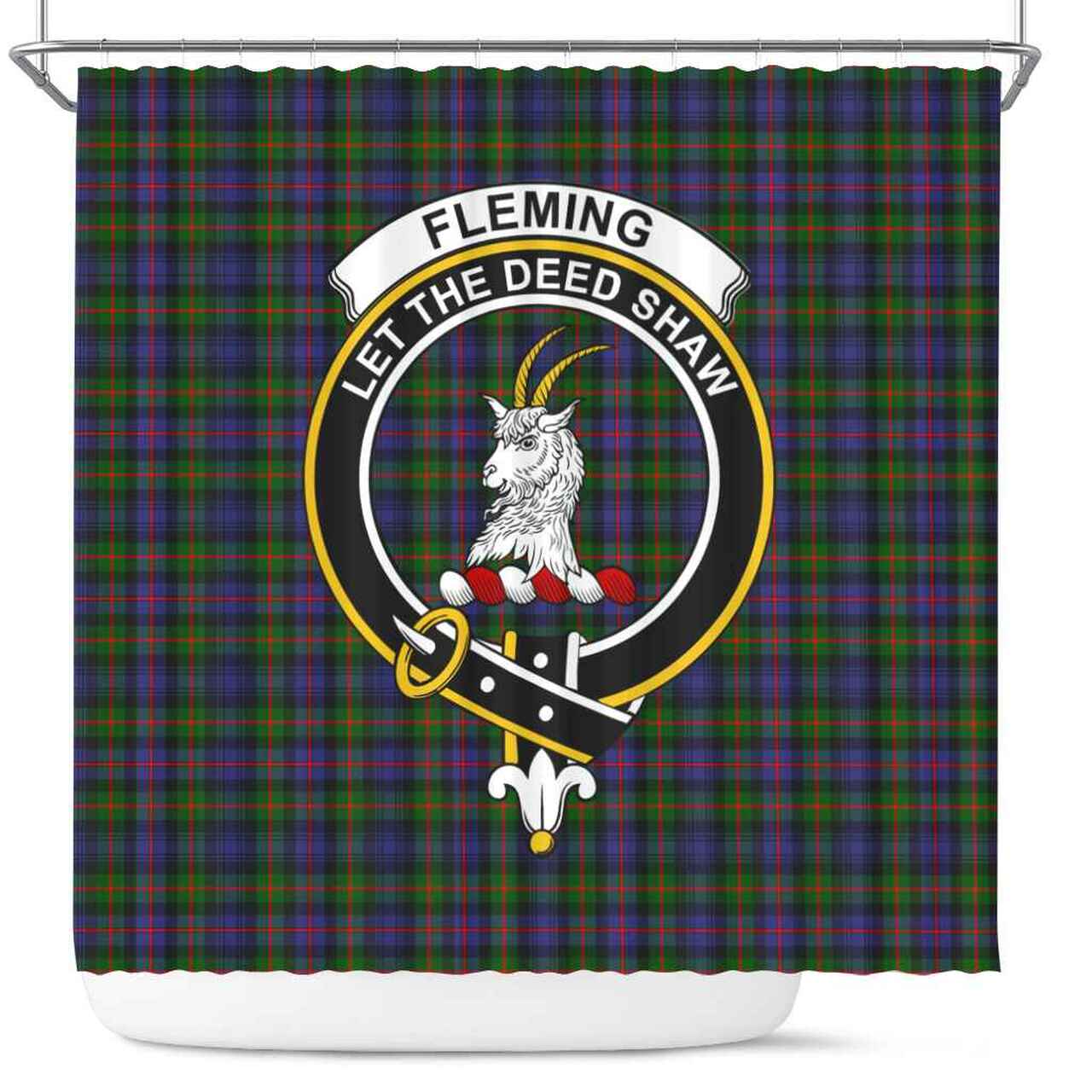 Fleming Tartan Crest Shower Curtain