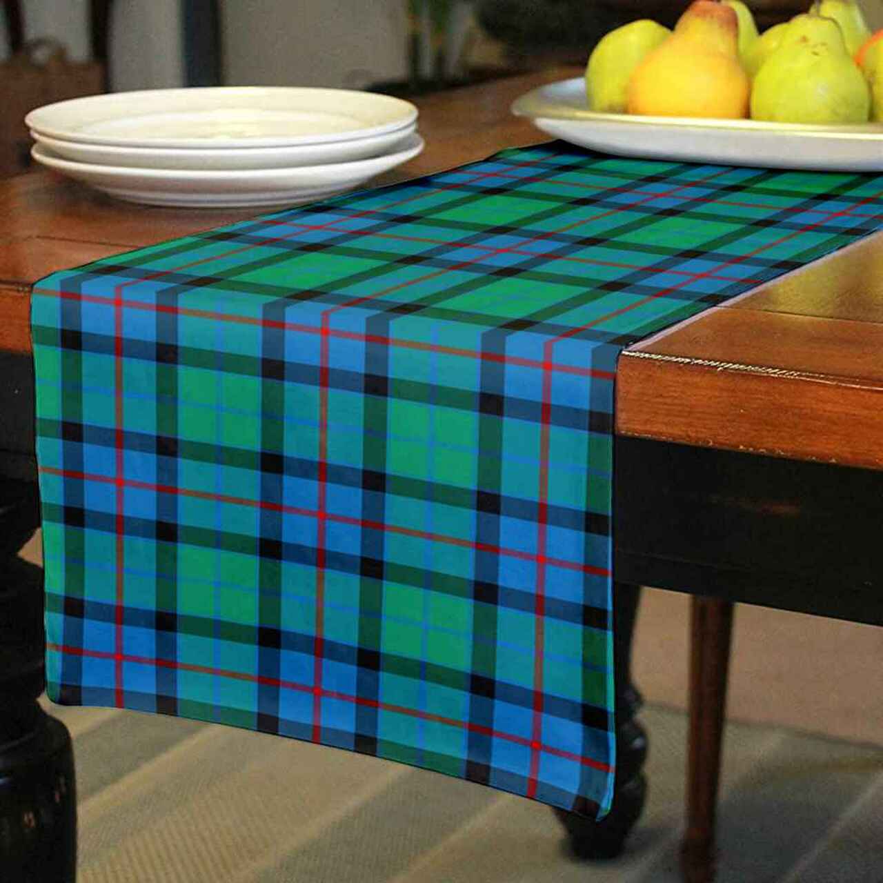 Flower of Scotland Tartan Table Runner - Cotton table runner