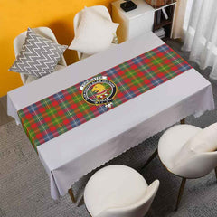 Forrester Tartan Crest Table Runner - Cotton table runner