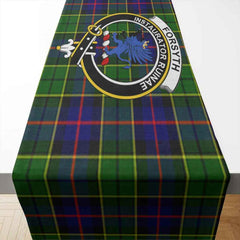 Forsyth Tartan Crest Table Runner - Cotton table runner