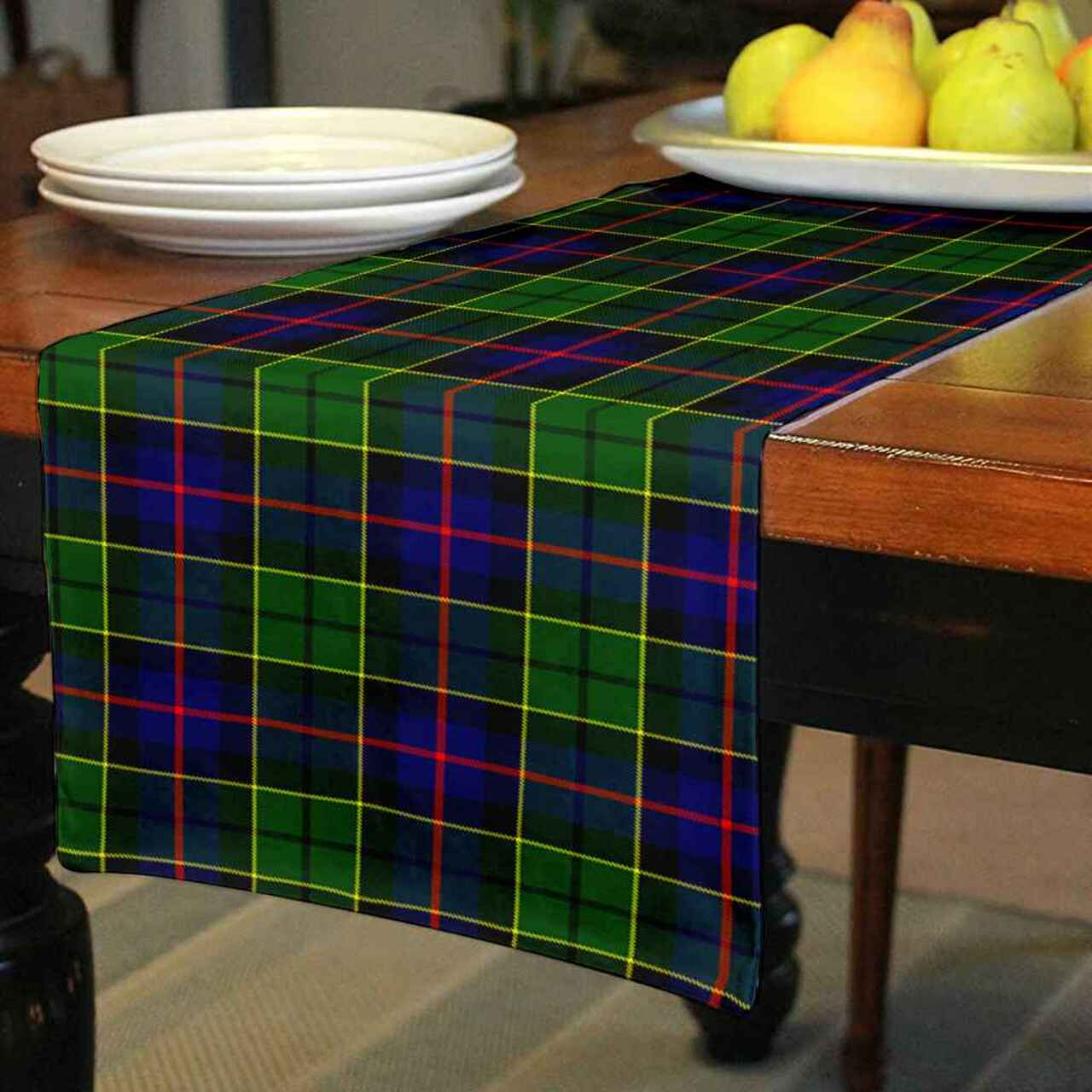 Forsyth Modern Tartan Table Runner - Cotton table runner