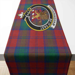 Fotheringham Tartan Crest Table Runner - Cotton table runner