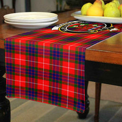 Fraser Tartan Crest Table Runner - Cotton table runner