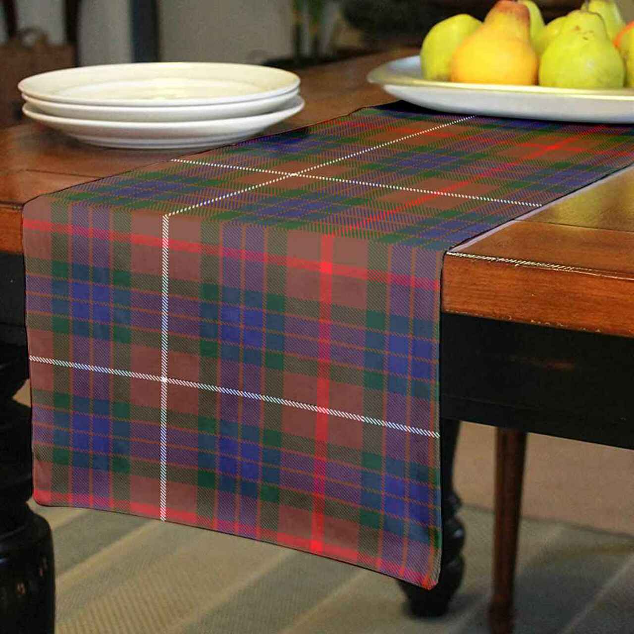 Fraser Hunting Modern Tartan Table Runner - Cotton table runner