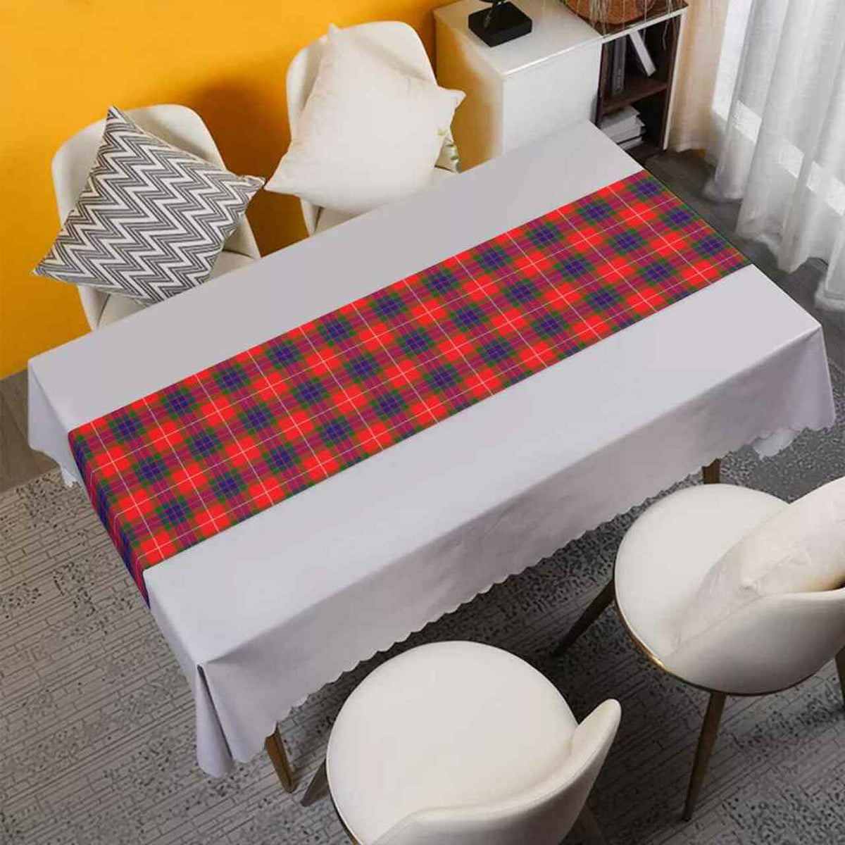 Fraser Modern Tartan Table Runner - Cotton table runner