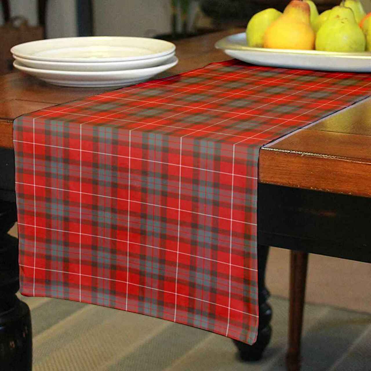 Fraser Weathered Tartan Table Runner - Cotton table runner