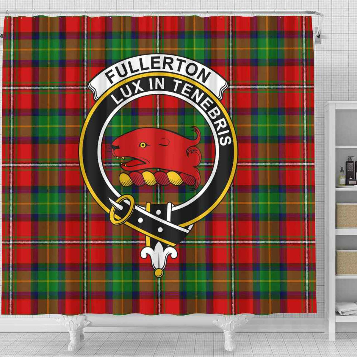 Fullerton Tartan Crest Shower Curtain