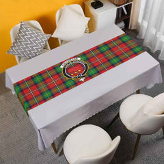 Fullerton Tartan Crest Table Runner - Cotton table runner