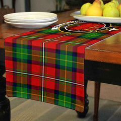 Fullerton Tartan Crest Table Runner - Cotton table runner