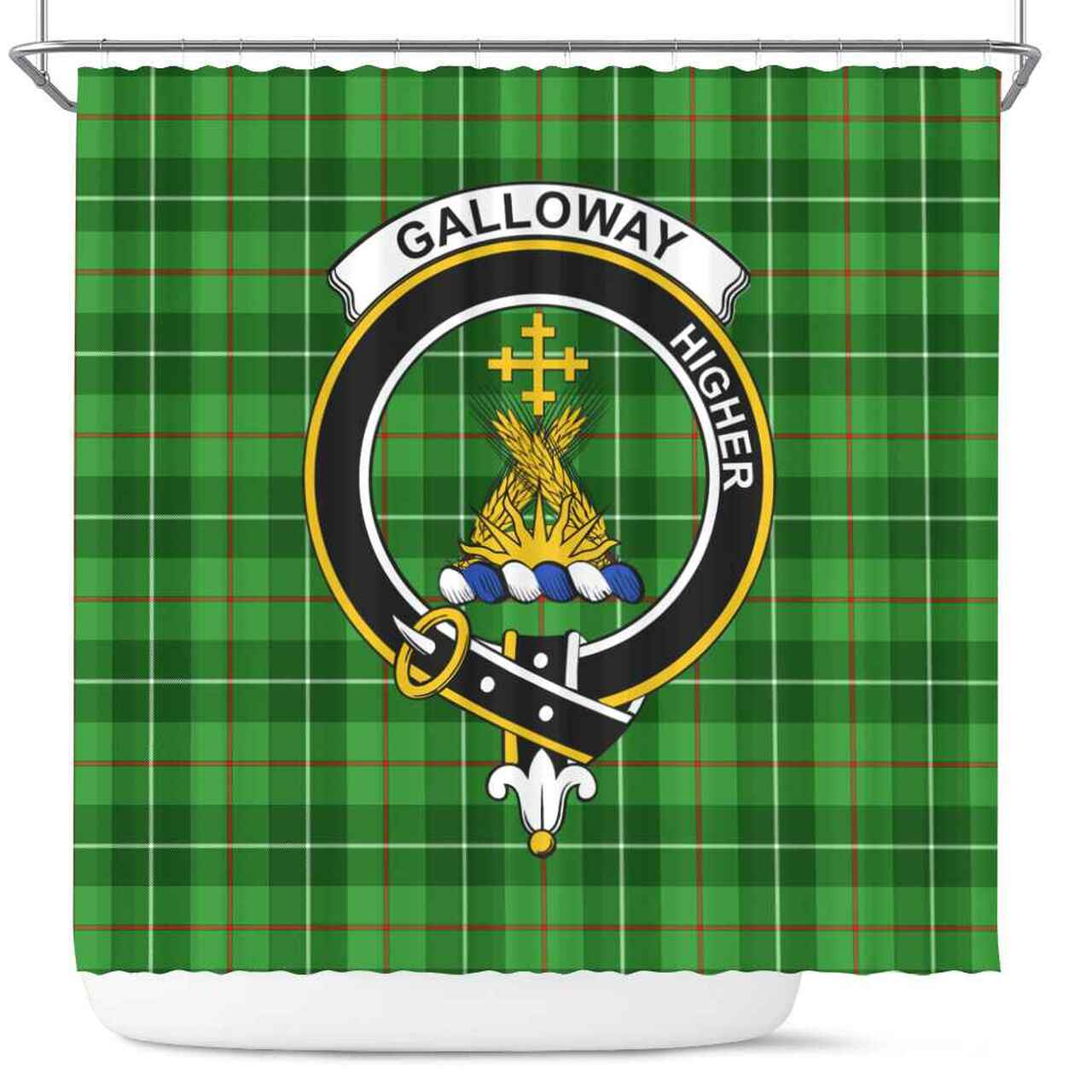 Galloway Tartan Crest Shower Curtain