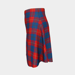 Galloway Red Tartan Flared Skirt