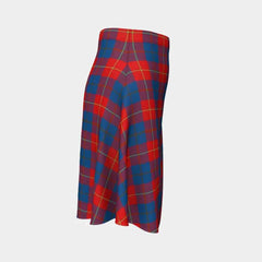 Galloway Red Tartan Flared Skirt