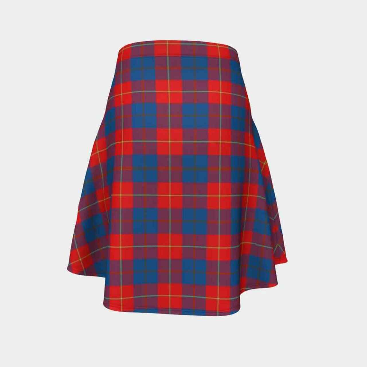 Galloway Red Tartan Flared Skirt