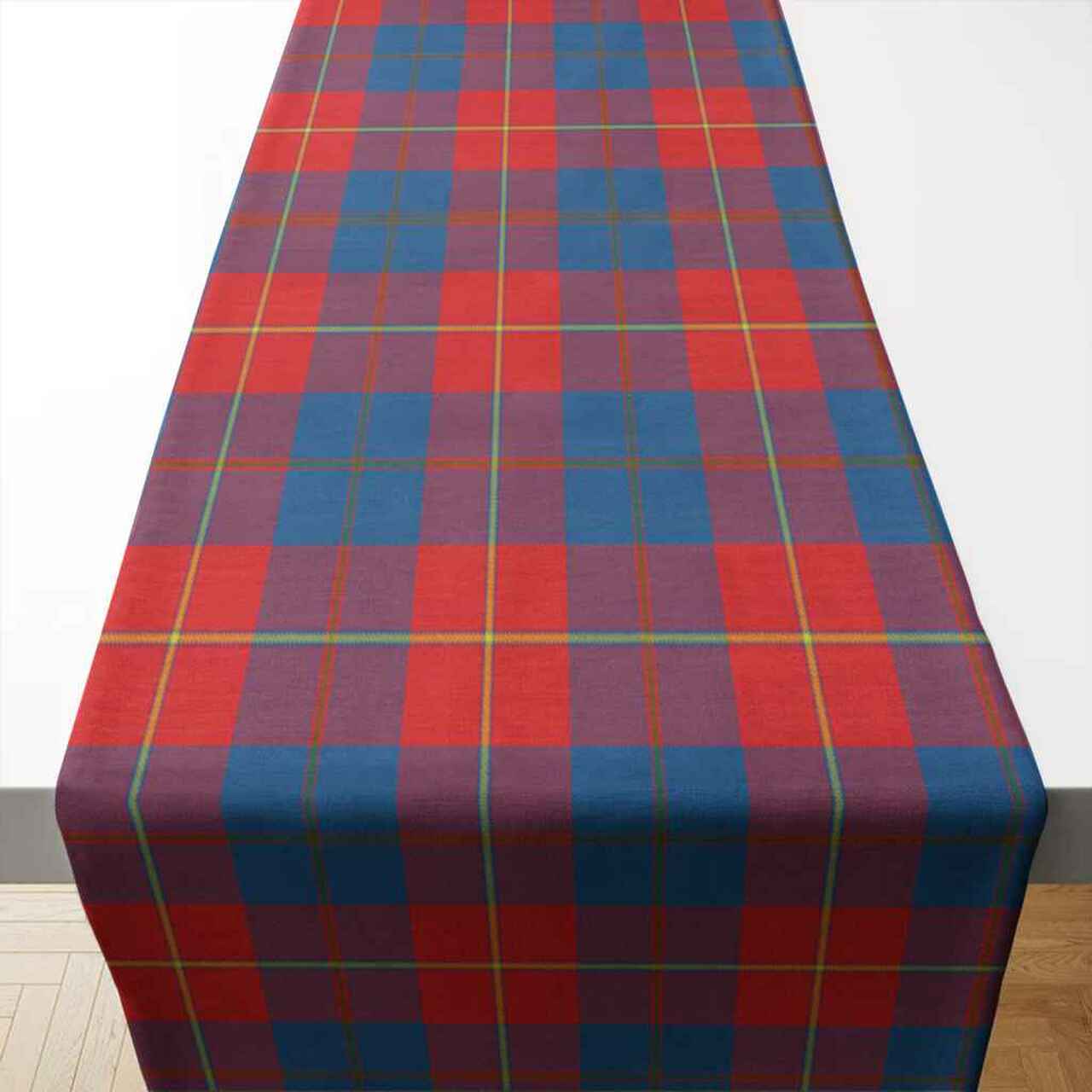 Galloway Red Tartan Table Runner - Cotton table runner