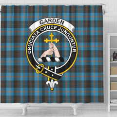 Garden Tartan Crest Shower Curtain