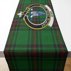 Ged Tartan Crest Table Runner - Cotton table runner