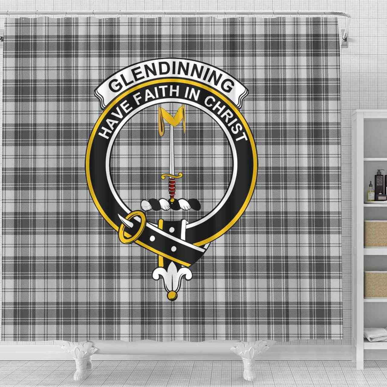 Glendinning Tartan Crest Shower Curtain