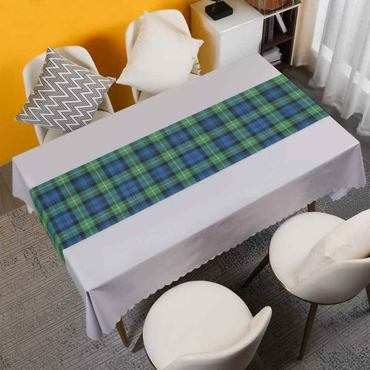 Gordon Ancient Tartan Table Runner - Cotton table runner