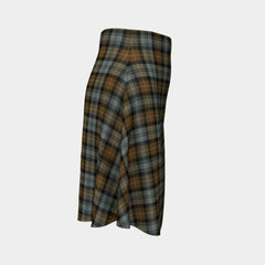 Gordon Weathered Tartan Flared Skirt