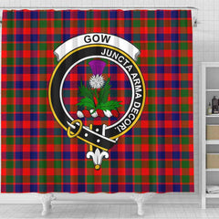 Gow (of Skeoch) Tartan Crest Shower Curtain