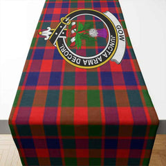 Gow (of Skeoch) Tartan Crest Table Runner - Cotton table runner